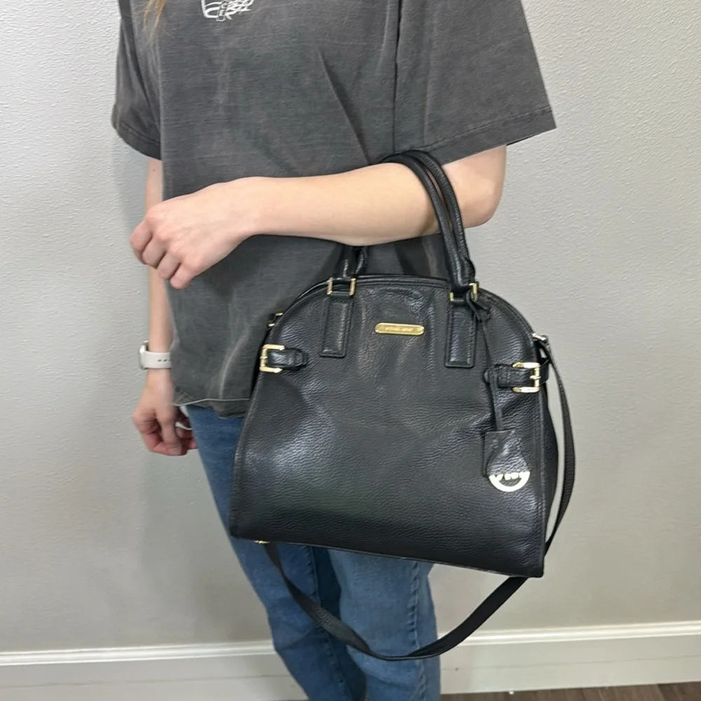 Michael Kors Black and‎ Gold Satchel with Elegant Design